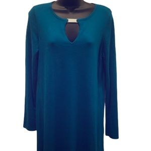 Med Michael Kors dark teal dress, sweater material
